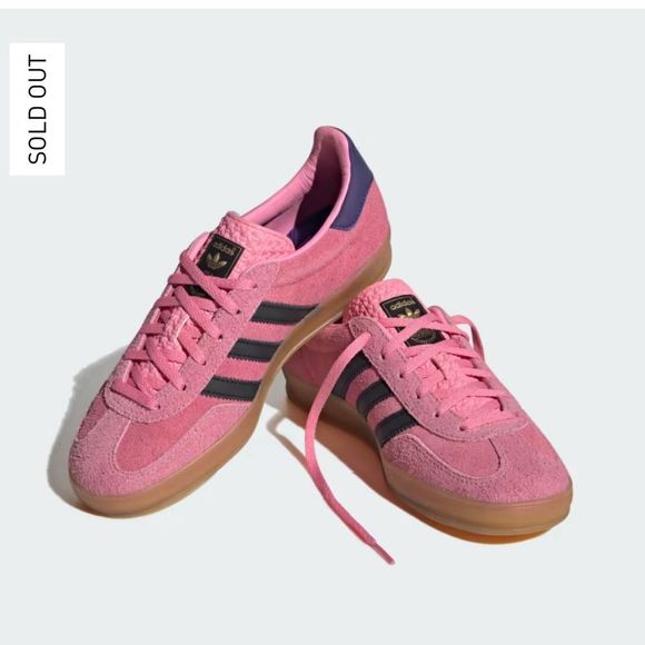 NWT Adidas Gazelle Indoor Sneakers Pink Bliss Gum Sole Women’s Size 5.5 - Picture 3 of 16